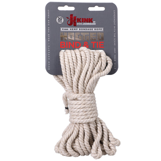 Doc Johnson Hogtied Bind and Tie 6mm Hemp Bondage Rope