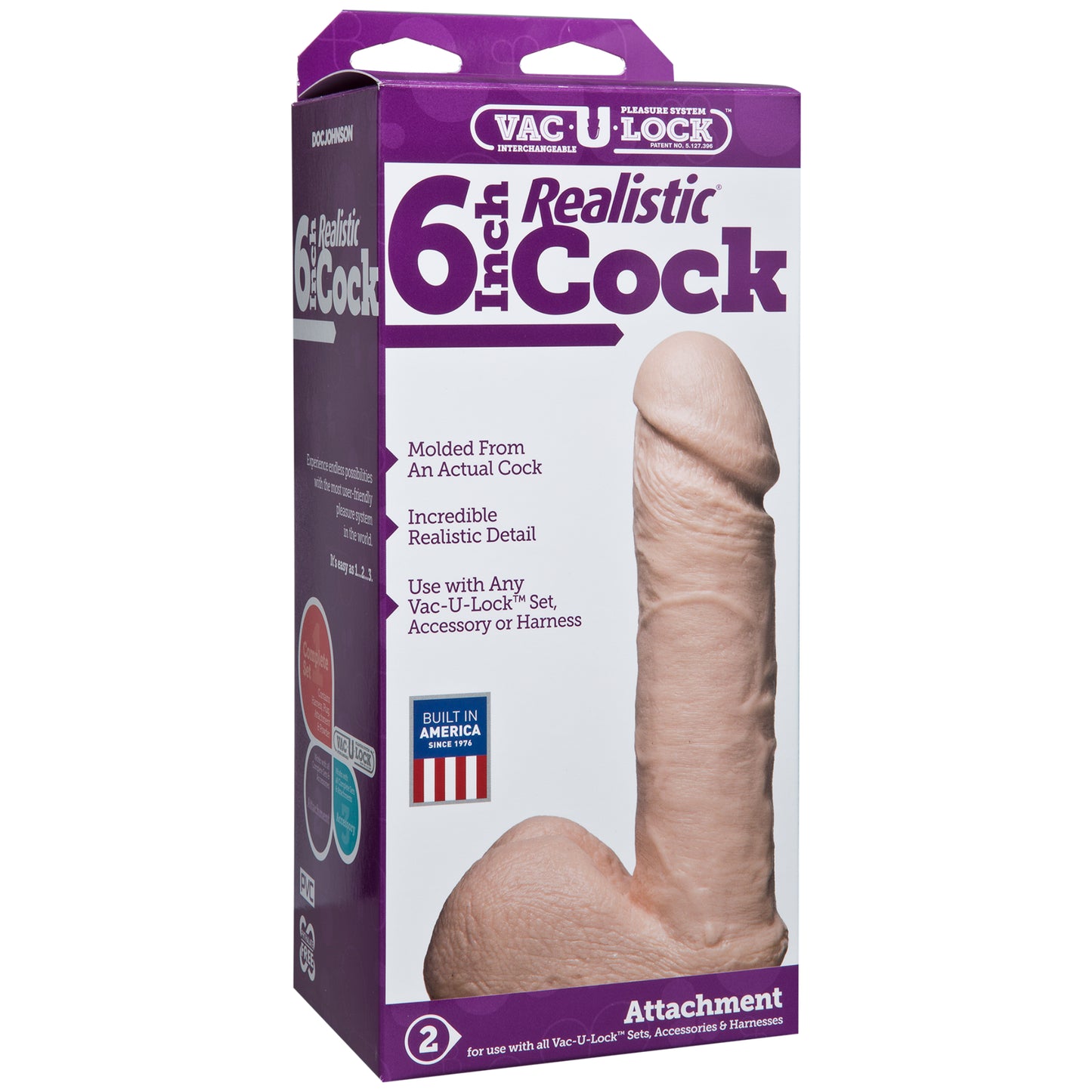 Vac-U-Lock - 6 inch Realistic FIRMSKYN Cock - Vanilla