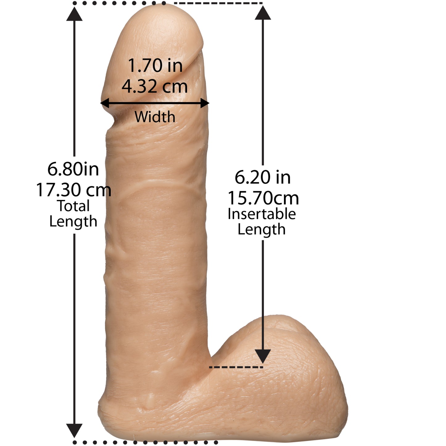 Vac-U-Lock - 6 inch Realistic FIRMSKYN Cock - Vanilla