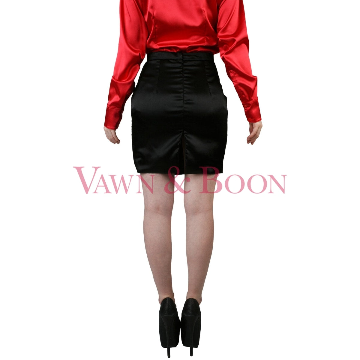 Vawn-and-Boon-short-satin-skirt-crossdresser