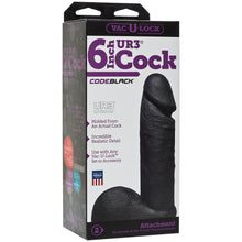 Doc Johnson Realistic UR3 Vac-U-Lock 6 inch Black Cock