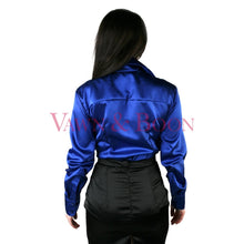 Vawn-and-Boon-blue-satin-crossdresser-blouse