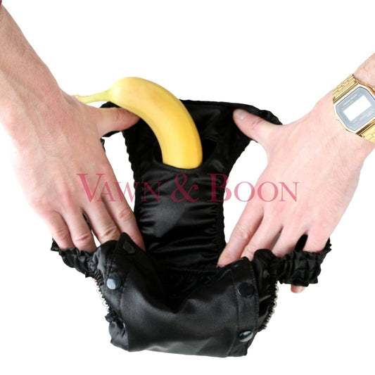 Unisex Satin Trap Door Panty Gaff