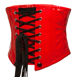 Vawn and Boon Red Wasp steel boned PVC corset